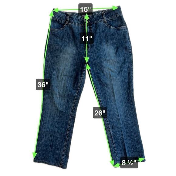 Halston Dark Wash Straight Leg Trouser Jeans PT1437 Size 10 Double Button - Picture 9 of 9